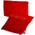 Half Net Diamond Stole- Rose Red